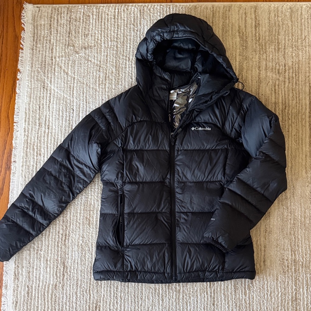 Columbia Black Hooded Puffer Jacket